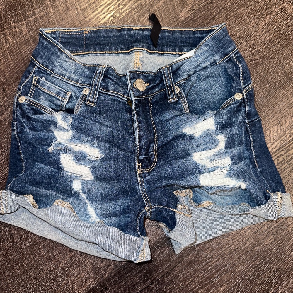 Distressed Denim Women Shorts